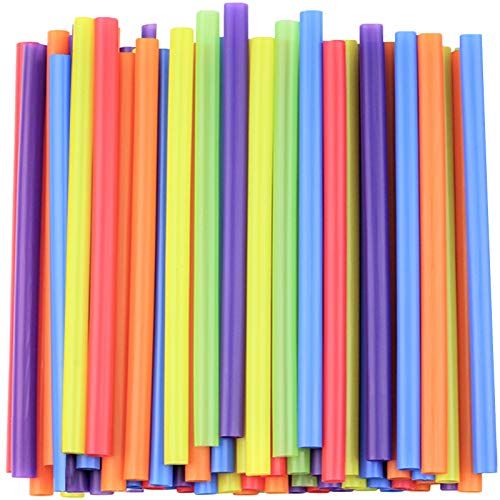 Comfy Package, [100 Count] Jumbo Plastic Smoothie Straws - 8.5