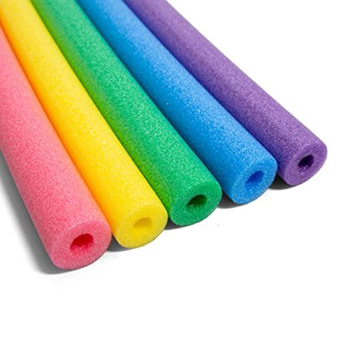 Big Joe Swim Noodle 35 Pack Pool Noodles, Red, Blue, Green, Purple, Yellow Foam, 4.5 feet, 55