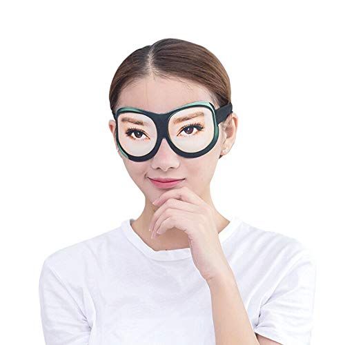 Honbay 3D Funny Eyeshade Soft Sleep Eye Mask with Adjustable Head Strap for Travel, Game, Party, Rest, Sleeping (Woman)