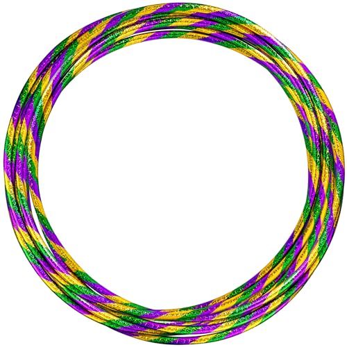 Gemscream 12 Pack 24 inch Exercise Hoop Plastic Glitter Hoop Obstacle Course Ring Toy for Adult Party Gymnastic Playing for Parade Decoration Games Performance Outdoor Sports
