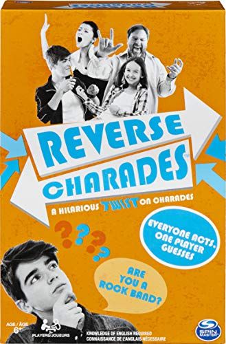 Spin Master Games Reverse Charades, Fast-Paced Fun Family Party Game, Ages 7+ (3 or more Players)