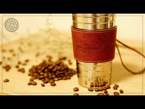 Making a handmade leather coffee sleeve | Leathercraft DIY