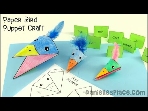 Paper Bird Puppet Craft