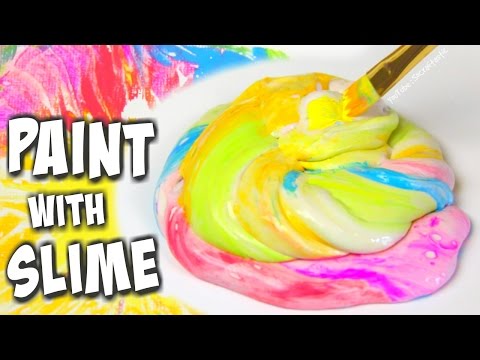 PAINTING WITH SLIME - How To | SoCraftastic