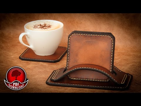 Making Leather Coaster Set / Pattern Templates