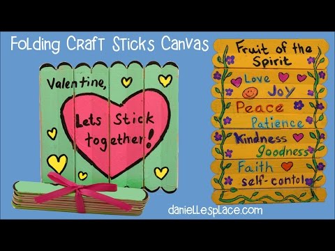 Folding Craft Stick or Popsicle Stick Canvas Craft - View it and Do it Craft! #8