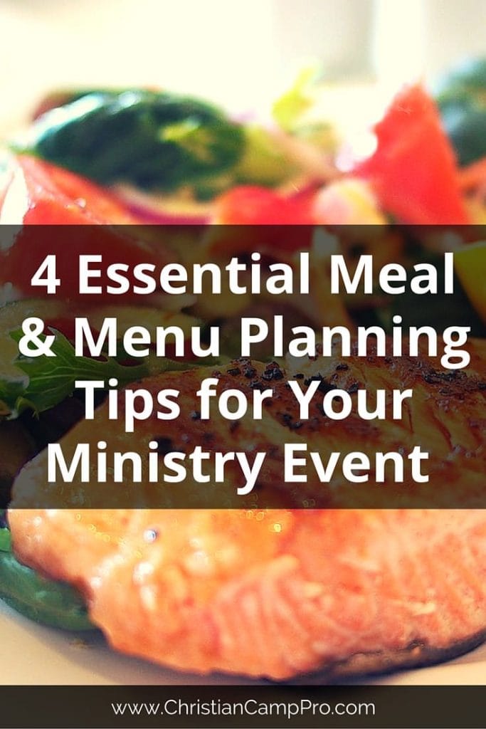 menu planning for ministry event