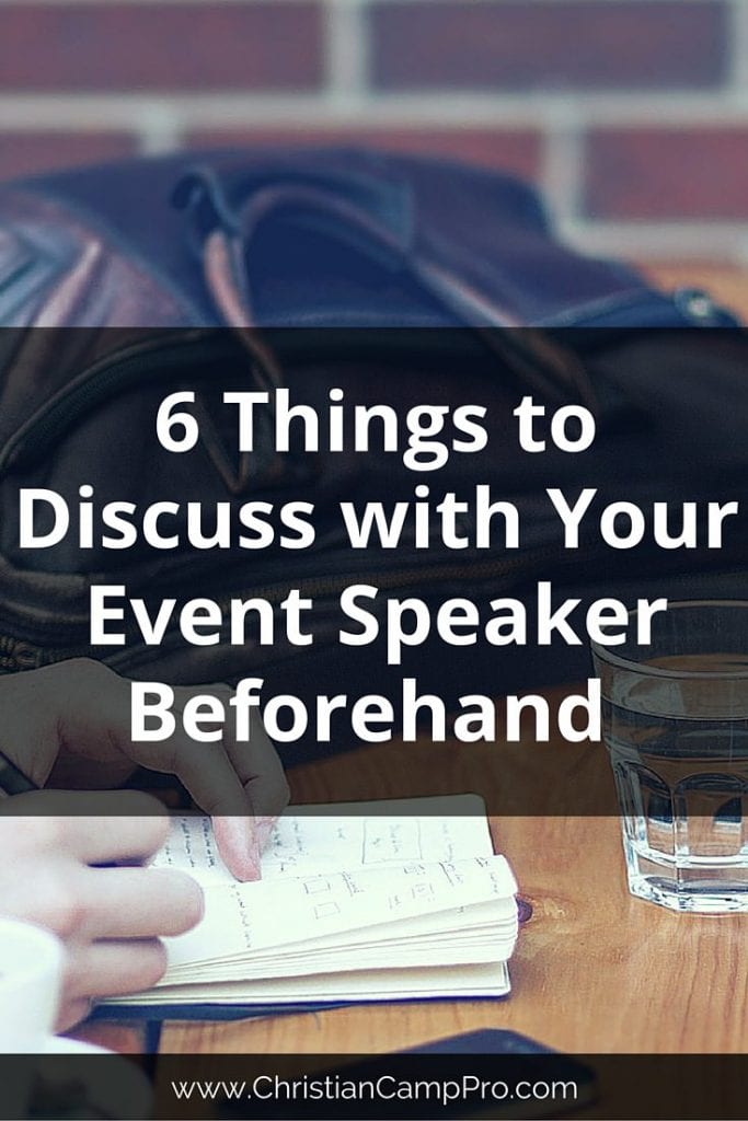 Things to Discuss with Your Event Speaker Beforehand