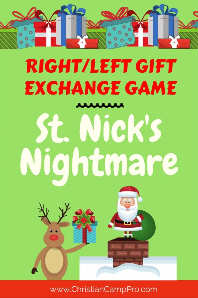 Left/Right Gift Game Saint Nick's Nightmare Christian