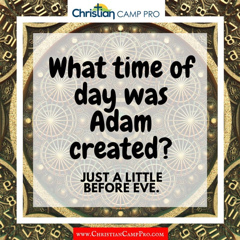 what time of day was adam created