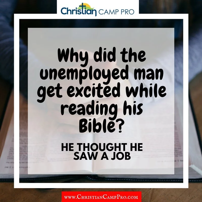 why did the unemplpyed man enjoy the bible