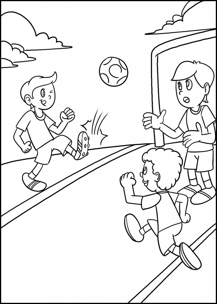 soccer coloring page