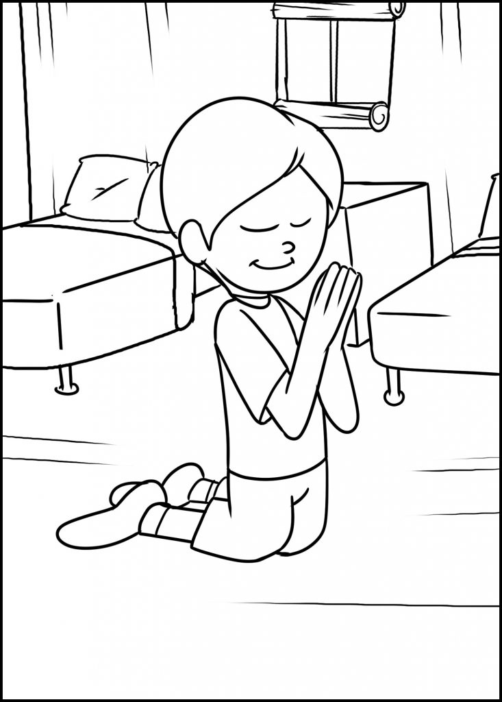 kid praying before bed