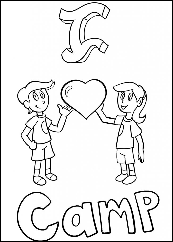 I love camp coloring image