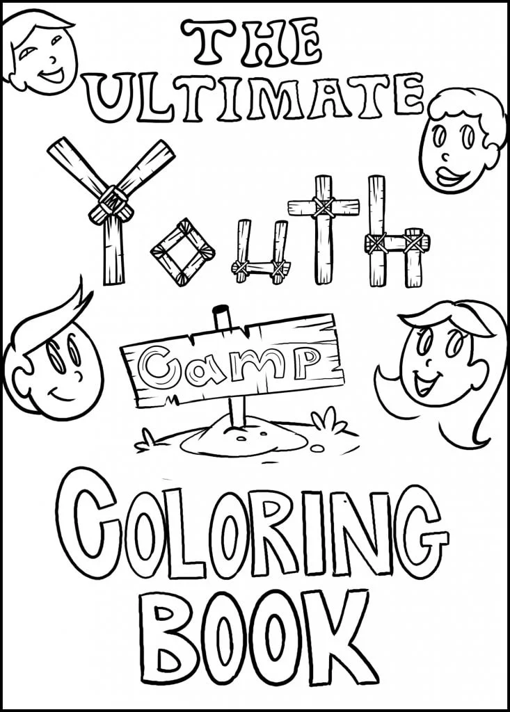 youth camp coloring book cover